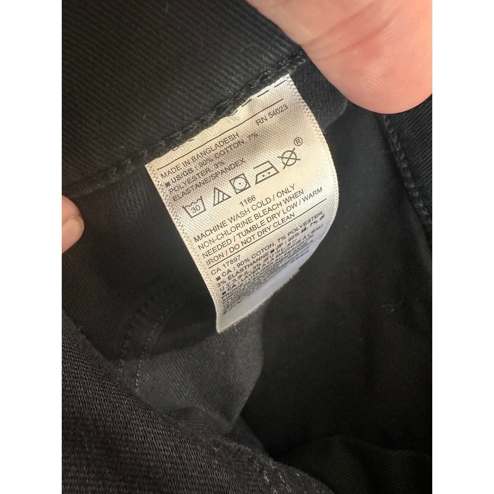 Banana Republic‎ Womens High Rise Slim Cargo Jean Black Utility Denim Size 30/10